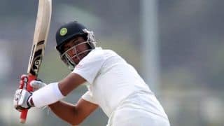 Cheteshwar Pujara dismissed handling the ball playing for Derbyshire in county match